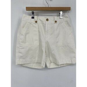 Orvis Women’s White Cotton Shorts Sz 6 EUC BEIGE B